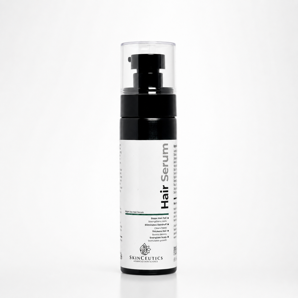 SkinCeutics Hair Serum bottle — night-use anti hair fall serum for scalp and roots