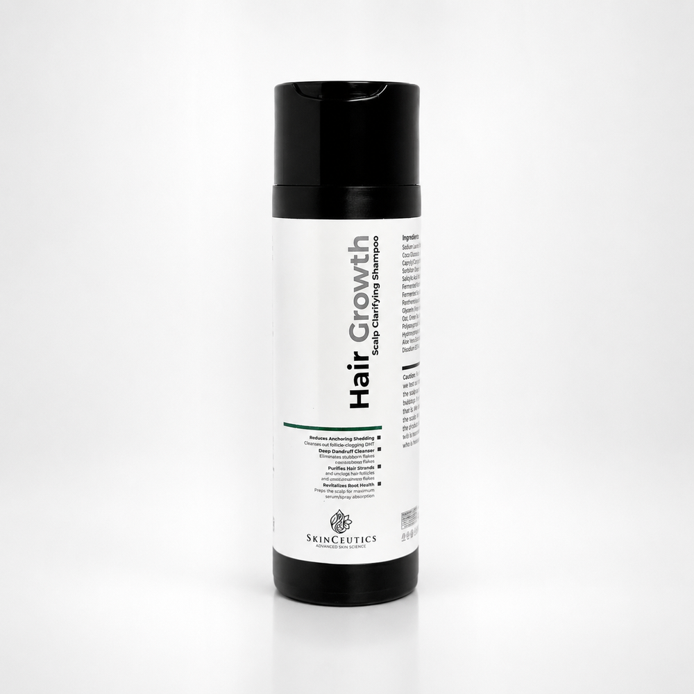 SkinCeutics Hair Growth & Scalp Clarifying Shampoo bottle — sulfate-free