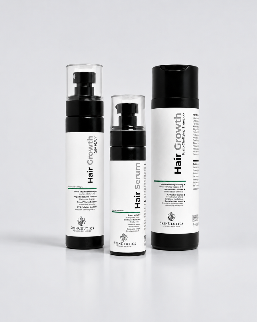 SkinCeutics hair fall treatment kit – shampoo, serum and spray